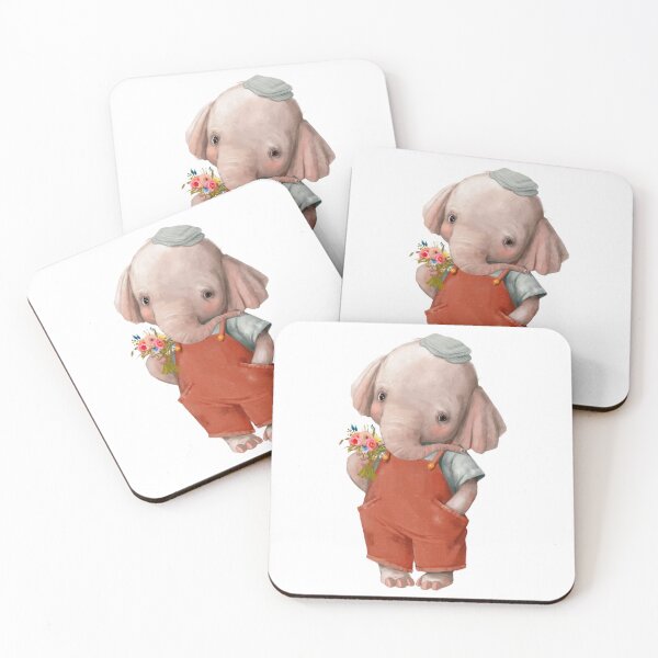 Item preview, Elephant Love Cute Baby Jumbo Wearing Overalls Design designed and sold by EveFarb.
