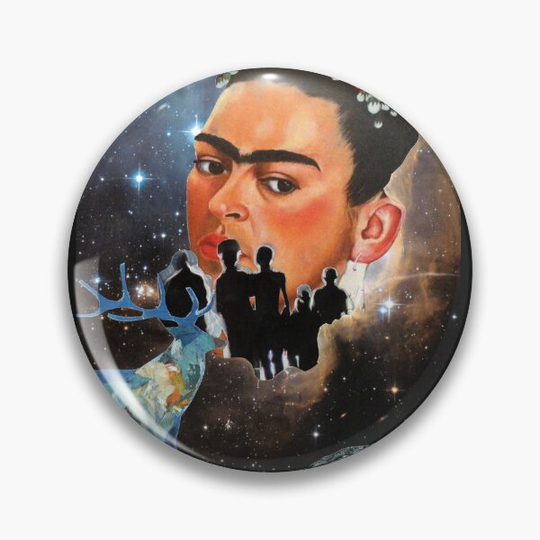Item preview, Frida Kahlo galaxy surreal original collage artwork designed and sold by VintageHamlet.