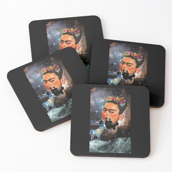Item preview, Frida Kahlo galaxy surreal original collage artwork designed and sold by VintageHamlet.