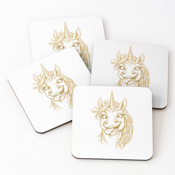 Item preview, Minimalist Goofy Unicorn Line Art designed and sold by KungPowUnicorn.