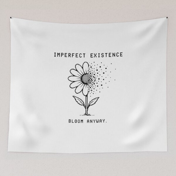 Item preview, Imperfect Existence Bloom Anyway - Motivational Daisy Pixel Art designed and sold by deag1e ⭐.