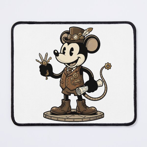 Item preview, Steampunk Willie Cartoon Character Vintage Engineer Art designed and sold by Chrono Design Workx.