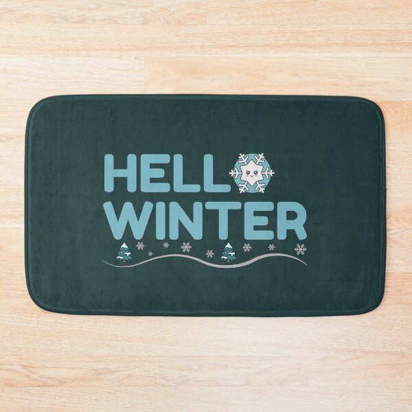 Item preview, Hello Winter! Cute Snowflake & Pine Trees Winter Sticker designed and sold by Frafri92.