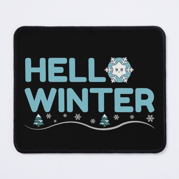 Item preview, Hello Winter! Cute Snowflake & Pine Trees Winter Sticker designed and sold by Frafri92.