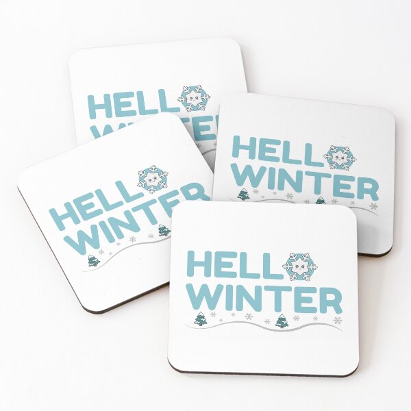 Item preview, Hello Winter! Cute Snowflake & Pine Trees Winter Sticker designed and sold by Frafri92.