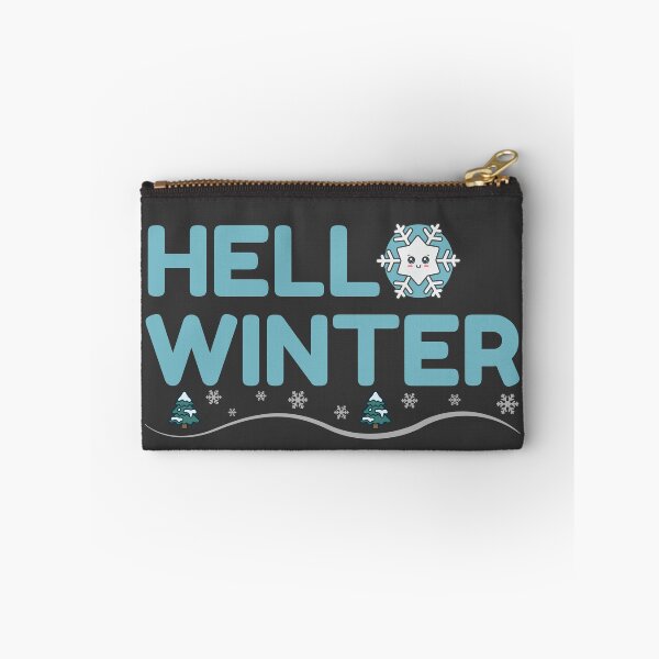 Item preview, Hello Winter! Cute Snowflake & Pine Trees Winter Sticker designed and sold by Frafri92.