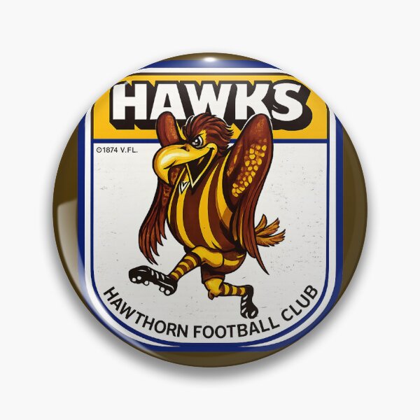 Aperçu de l'œuvre Logo rétro des Hawthorn Hawks (AFL) - Classique Vintage créée et vendue par Graphix Nation.