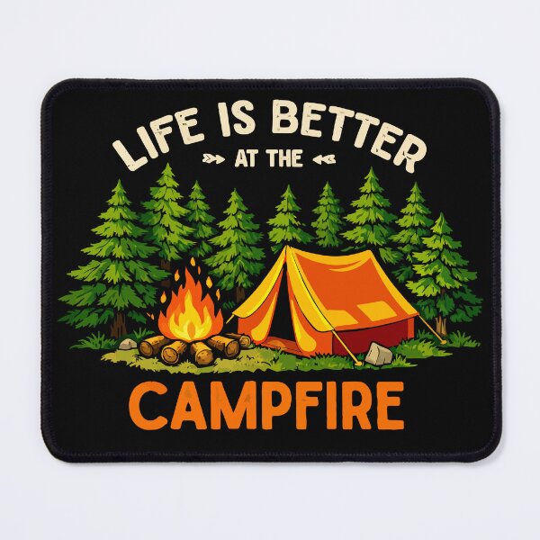 Item preview, Life Is Better At The Campfire - Camping Tent Nature Art designed and sold by BendyBeasts.