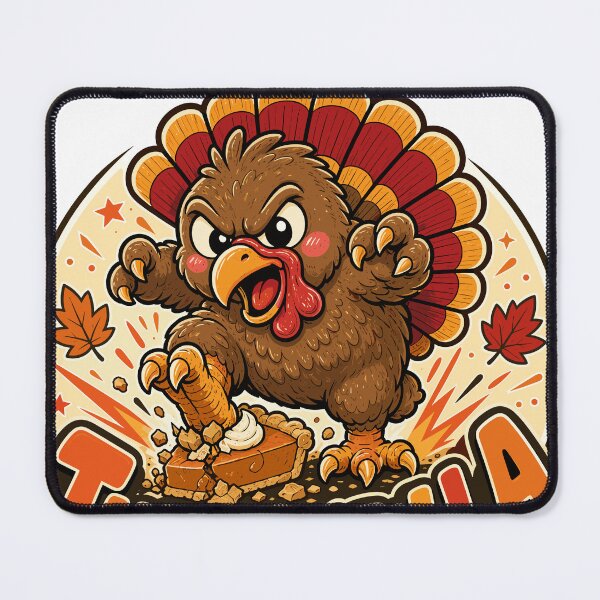 Item preview, Turkeyzilla Stomping Pie Autumn Holiday Fowl designed and sold by markymaarty.