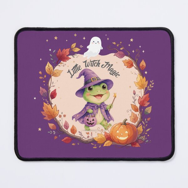Item preview, Little Witch Magic | Cute Halloween Witch Frog Watercolor | Preschool Halloween Costume | Spooky & Sweet Fall Art designed and sold by Wintorque.