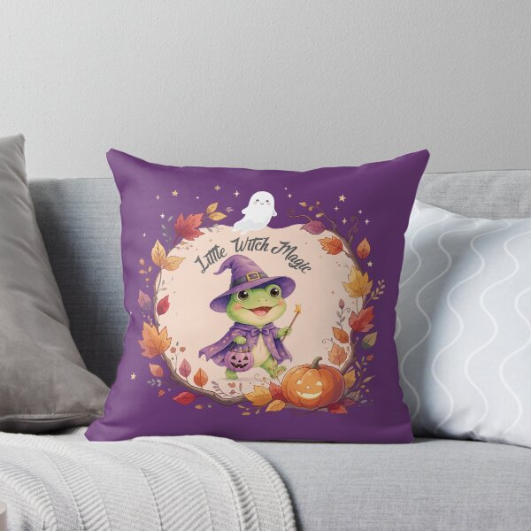 Item preview, Little Witch Magic  | Cute Halloween Witch Frog Watercolor | Preschool Halloween Costume | Spooky & Sweet Fall Art designed and sold by Wintorque.