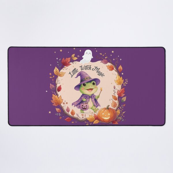 Item preview, Little Witch Magic | Cute Halloween Witch Frog Watercolor | Preschool Halloween Costume | Spooky & Sweet Fall Art designed and sold by Wintorque.