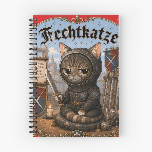 Item preview, Cute HEMA Chibi manga style fencing cat Character Historical Fencing Art designed and sold by blackdoggdesign.
