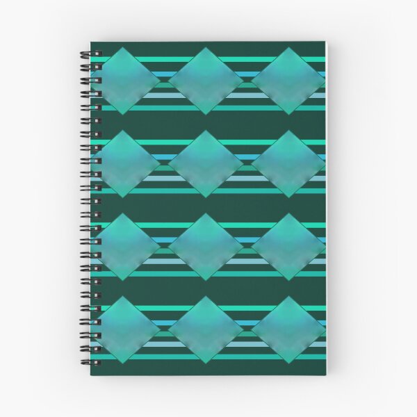 Item preview, Diamonds and Stripes in Blues and Greens designed and sold by JaygiesDesign.