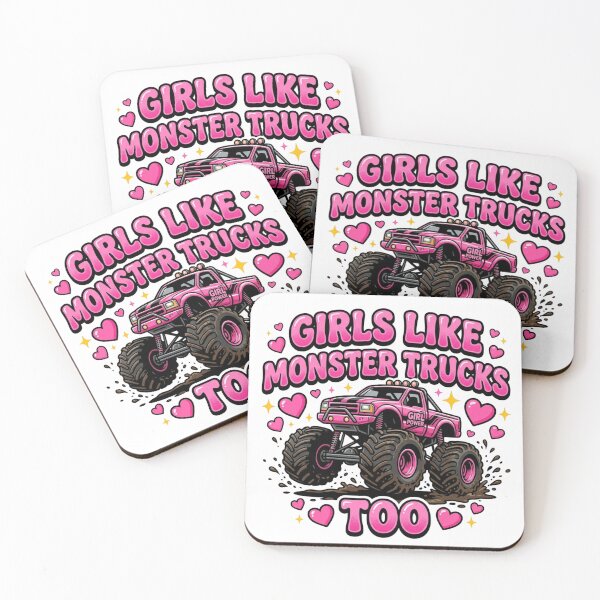 Item preview, Girls Like Monster Trucks Too - Pink Monster Truck Girl Power designed and sold by raedattia.