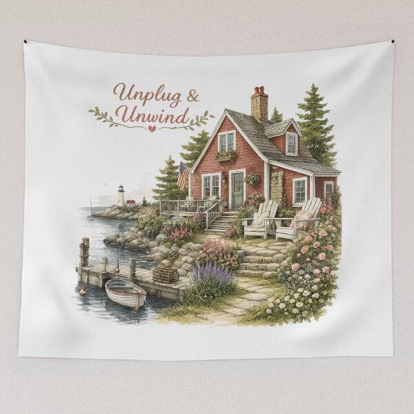 Item preview, Unplug & Unwind Coastal Cottage Retreat designed and sold by Willow & Walnut Studio.