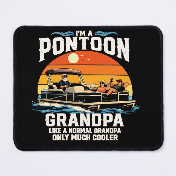 Item preview, I'm A Pontoon Grandpa Only Much Cooler - Funny Pontoon Boat Retro Art designed and sold by BendyBeasts.