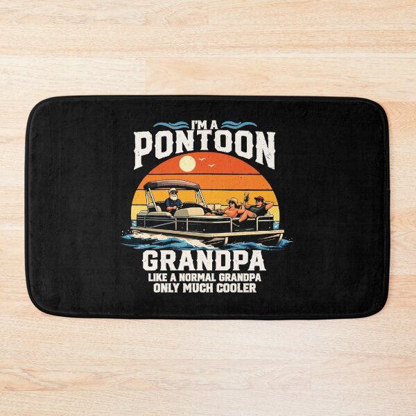 Item preview, I'm A Pontoon Grandpa Only Much Cooler - Funny Pontoon Boat Retro Art designed and sold by BendyBeasts.