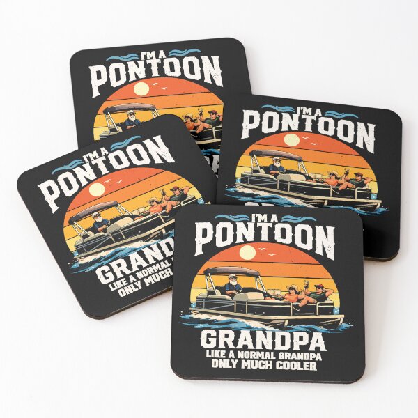 Item preview, I'm A Pontoon Grandpa Only Much Cooler - Funny Pontoon Boat Retro Art designed and sold by BendyBeasts.