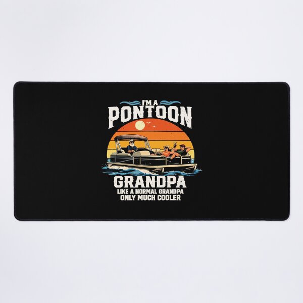 Item preview, I'm A Pontoon Grandpa Only Much Cooler - Funny Pontoon Boat Retro Art designed and sold by BendyBeasts.