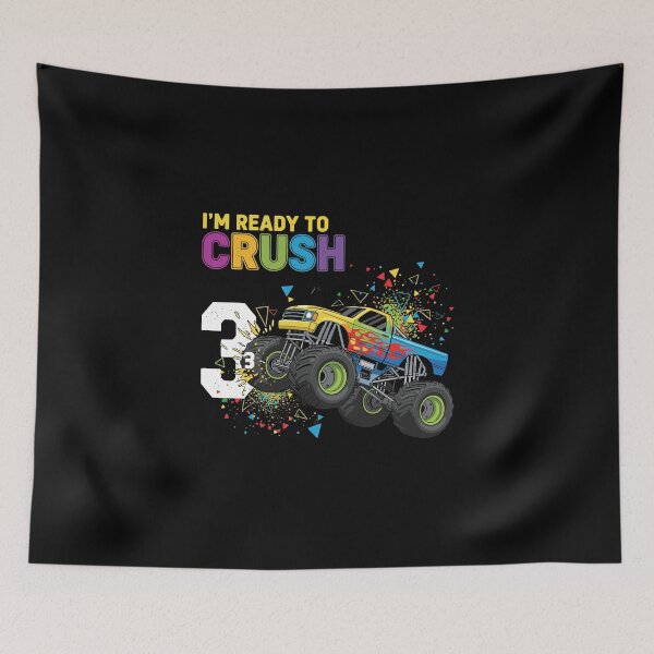 Item preview, I'm Ready To Crush 3 Monster Truck Birthday Three Year Old Toddler Boy designed and sold by PopStars1993.