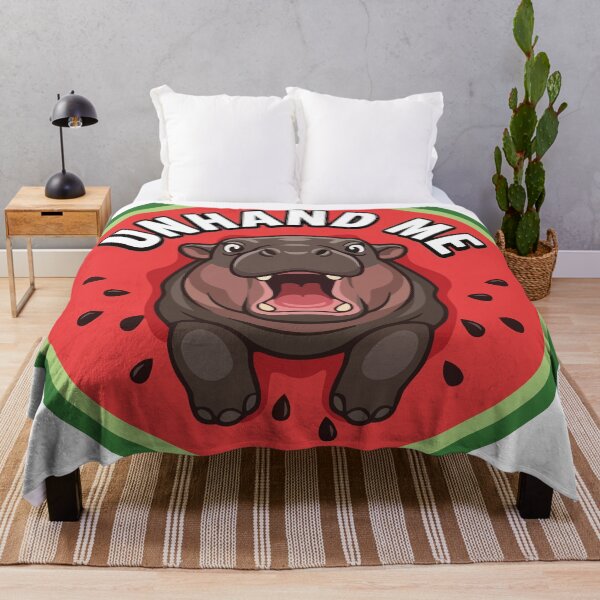 Item preview, Screaming Pygmy Hippo Unhand Me Watermelon Humor designed and sold by Arc2020.