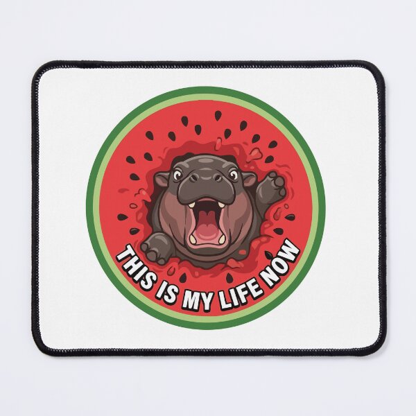 Item preview, This Is My Life Now Pygmy Hippo Stuck Meme designed and sold by Arc2020.