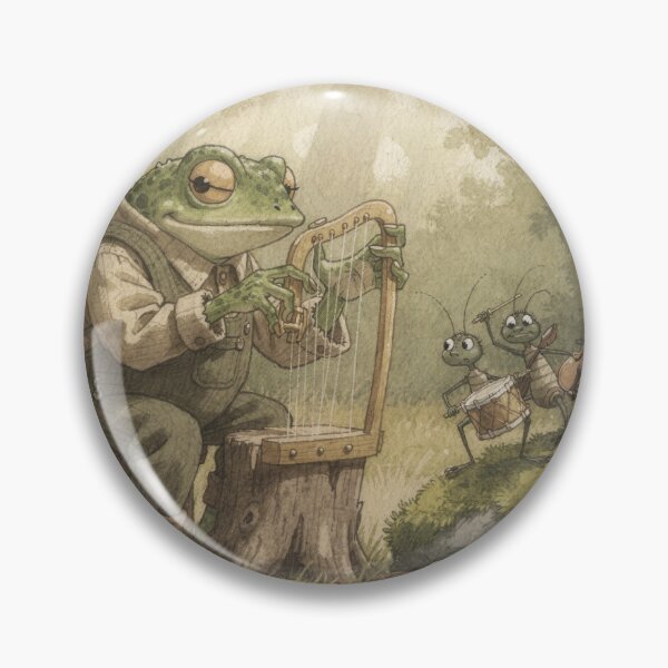 Item preview, Frog Piano Tuner Versus the Impatient Cricket Chorus designed and sold by PictorialWhimsy.