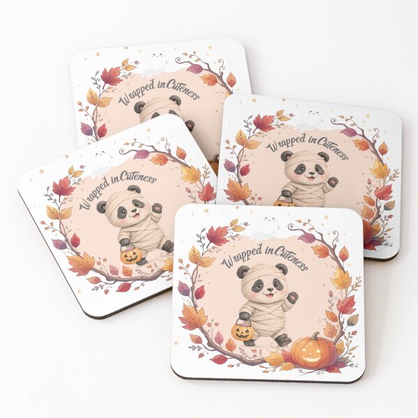 Item preview, Wrapped in Cuteness | Cute Halloween Mummy Panda Watercolor | Preschool Halloween Costume | Sweet Ghost & Pumpkin Fall Art designed and sold by Wintorque.