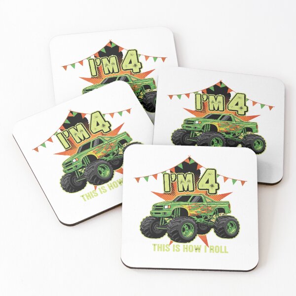 Item preview, I'm 4 This Is How I Roll Fourth Birthday Monster Truck Four Year Old Boy designed and sold by PopStars1993.