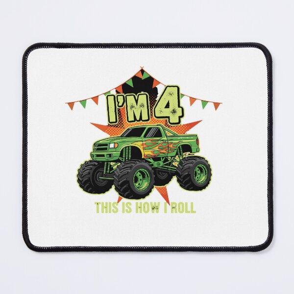 Item preview, I'm 4 This Is How I Roll Fourth Birthday Monster Truck Four Year Old Boy designed and sold by PopStars1993.