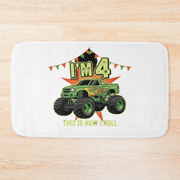 Item preview, I'm 4 This Is How I Roll Fourth Birthday Monster Truck Four Year Old Boy designed and sold by PopStars1993.