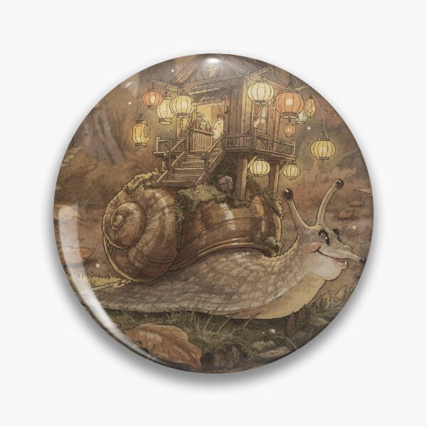 Item preview, Snail Folk Carrying a Tiny Lantern Shop on His Shell designed and sold by PictorialWhimsy.