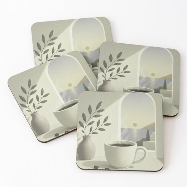 Item preview, Morning Coffee by the Sea designed and sold by joycrysstudio.