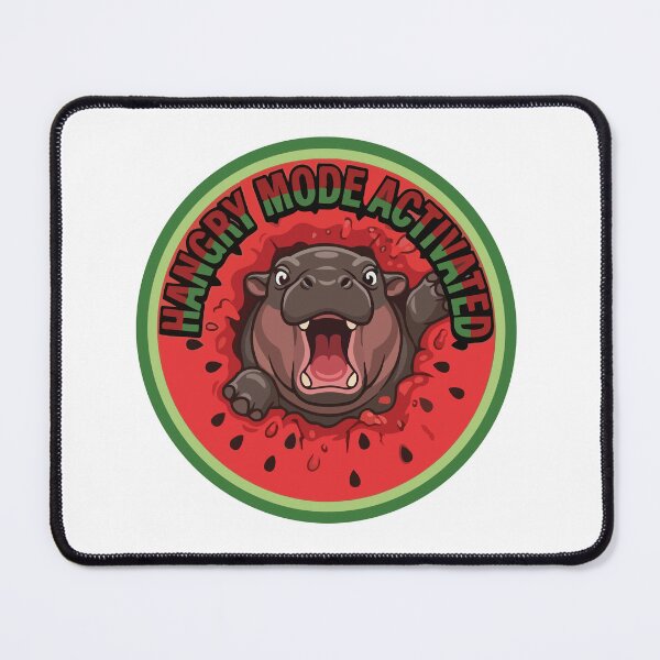 Item preview, Hangry Mode Activated Pygmy Hippo Watermelon designed and sold by Arc2020.