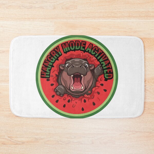 Item preview, Hangry Mode Activated Pygmy Hippo Watermelon designed and sold by Arc2020.