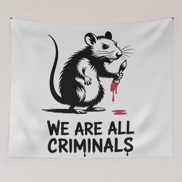 Item preview, Banksy Rat - We Are All Criminals designed and sold by 123ks.