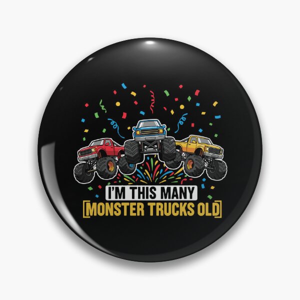 Item preview, I'm This Many Monster Trucks Old Birthday Boy Celebration Age Three designed and sold by PopStars1993.