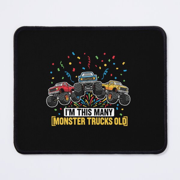 Item preview, I'm This Many Monster Trucks Old Birthday Boy Celebration Age Three designed and sold by PopStars1993.