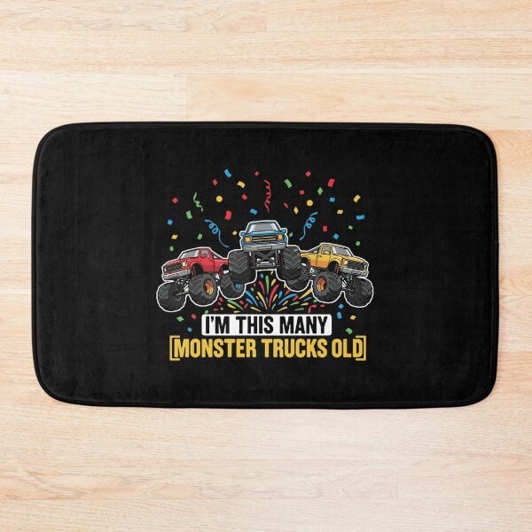 Item preview, I'm This Many Monster Trucks Old Birthday Boy Celebration Age Three designed and sold by PopStars1993.