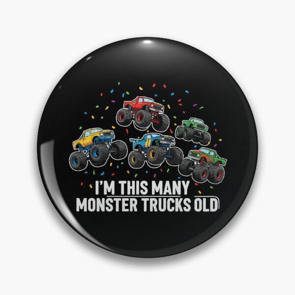 Item preview, I'm This Many Monster Trucks Old Fifth Birthday Boy Monster Truck designed and sold by PopStars1993.