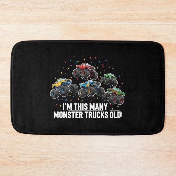 Item preview, I'm This Many Monster Trucks Old Fifth Birthday Boy Monster Truck designed and sold by PopStars1993.