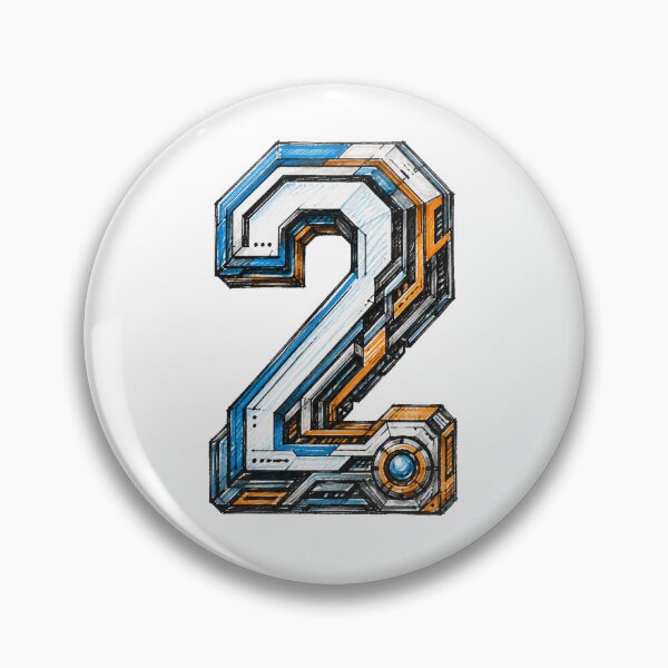 Item preview, Number 2 Sci-Fi Mechanical Typography Design designed and sold by GalaMine.