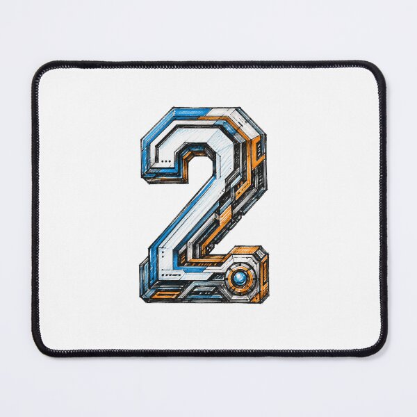 Item preview, Number 2 Sci-Fi Mechanical Typography Design designed and sold by GalaMine.