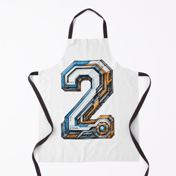 Item preview, Number 2 Sci-Fi Mechanical Typography Design designed and sold by GalaMine.