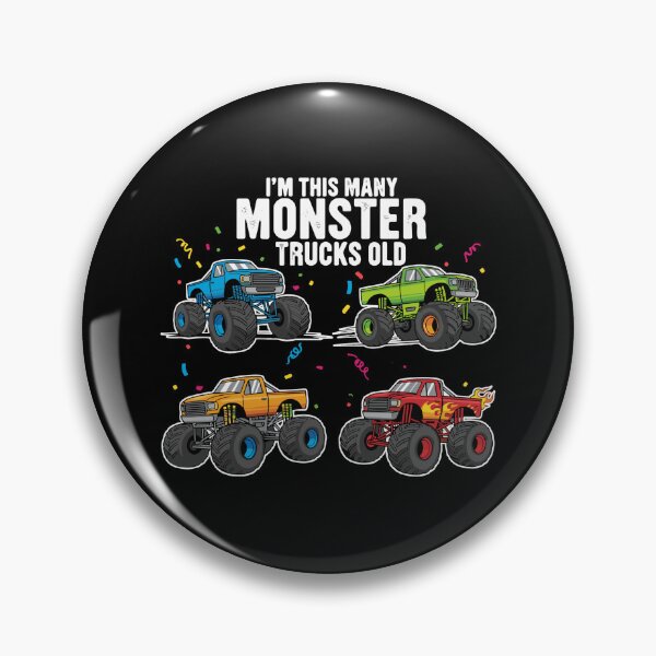 Item preview, I'm This Many Monster Trucks Old 4th Birthday Boy Monster Truck Fan designed and sold by PopStars1993.