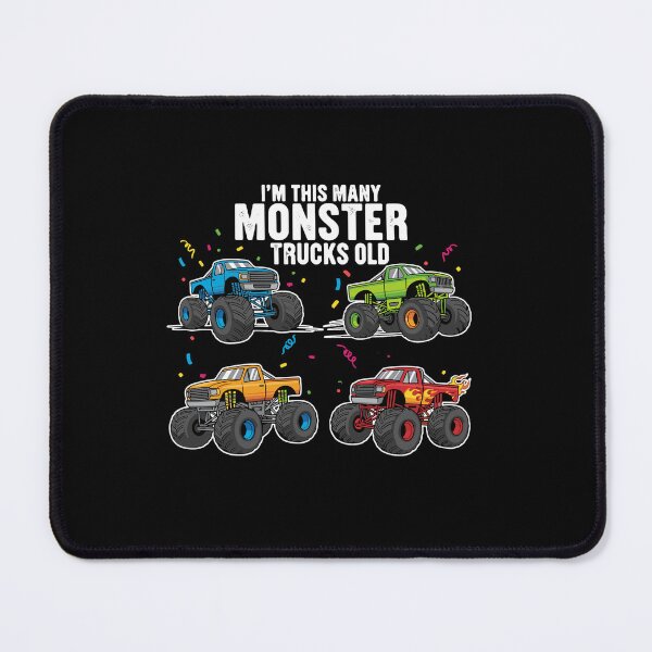 Item preview, I'm This Many Monster Trucks Old 4th Birthday Boy Monster Truck Fan designed and sold by PopStars1993.