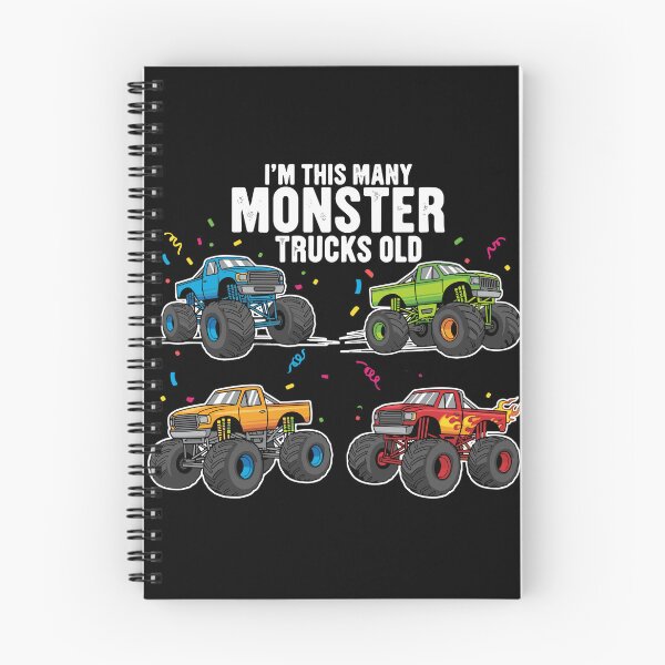 Item preview, I'm This Many Monster Trucks Old 4th Birthday Boy Monster Truck Fan designed and sold by PopStars1993.