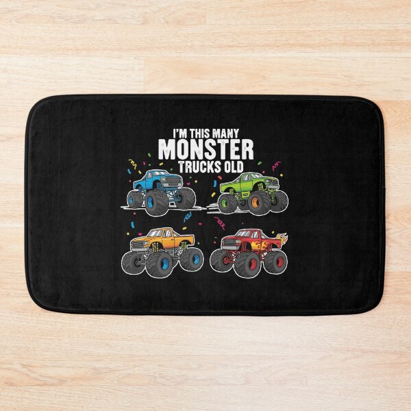 Item preview, I'm This Many Monster Trucks Old 4th Birthday Boy Monster Truck Fan designed and sold by PopStars1993.