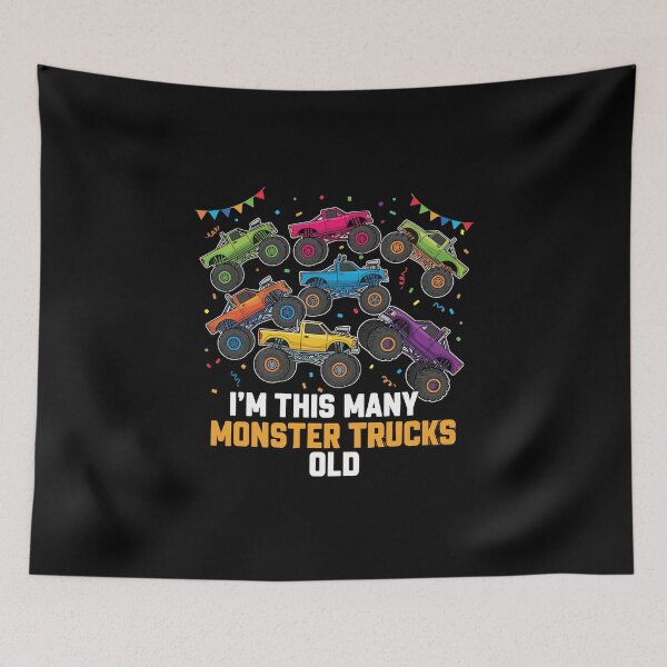 Item preview, I'm This Many Monster Trucks Old Seventh Birthday Boy designed and sold by PopStars1993.